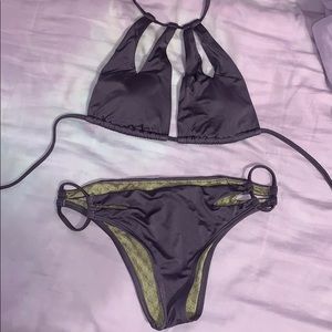 VS plum high neck cheeky bikini M